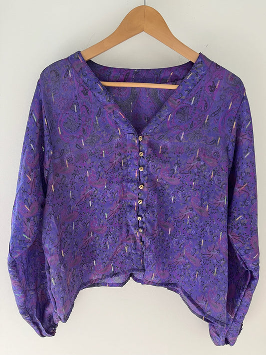 Long Sleeved 100% Silk Shirt