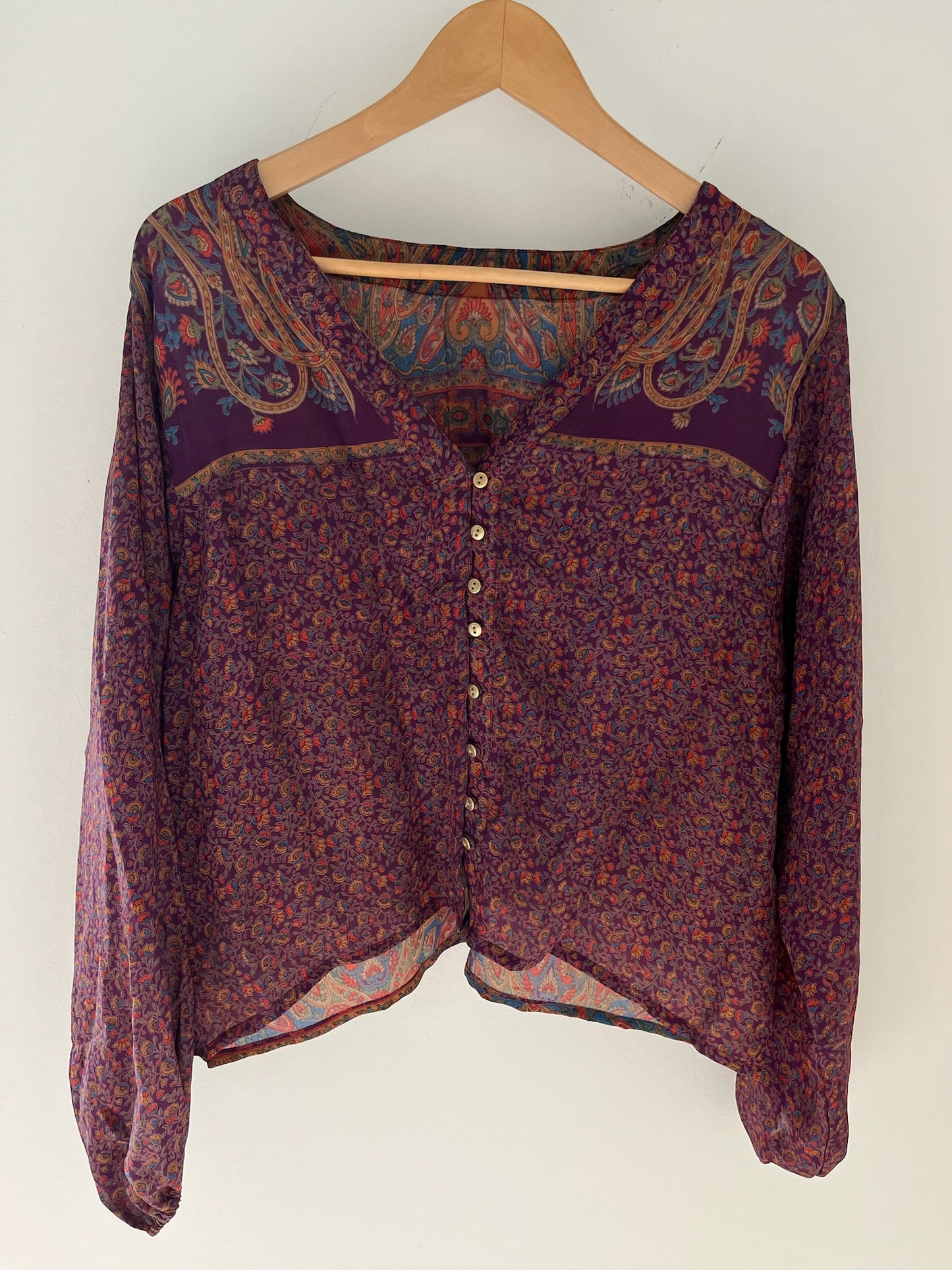 Long Sleeved 100% Silk Shirt