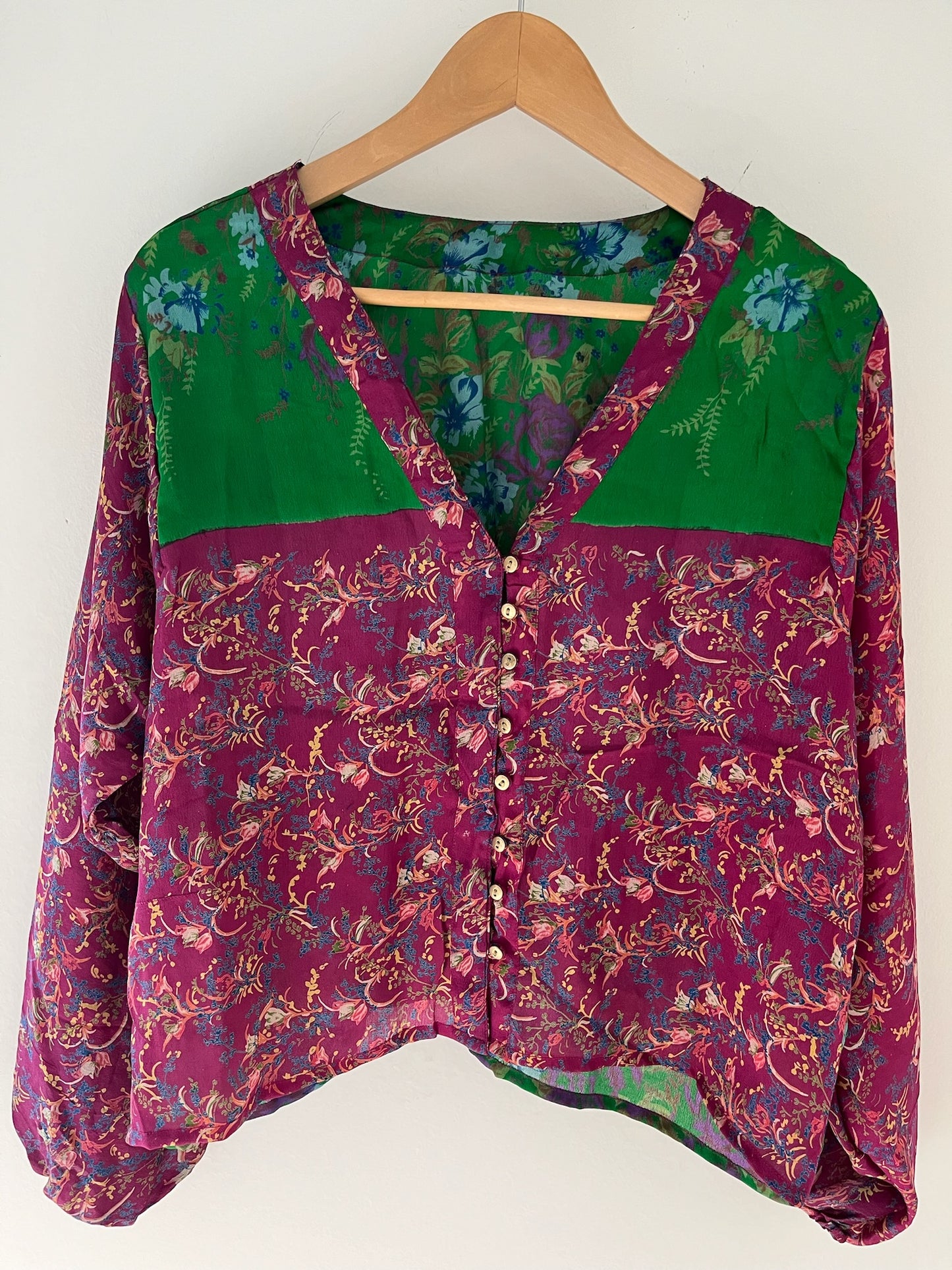 Long Sleeved 100% Silk Shirt