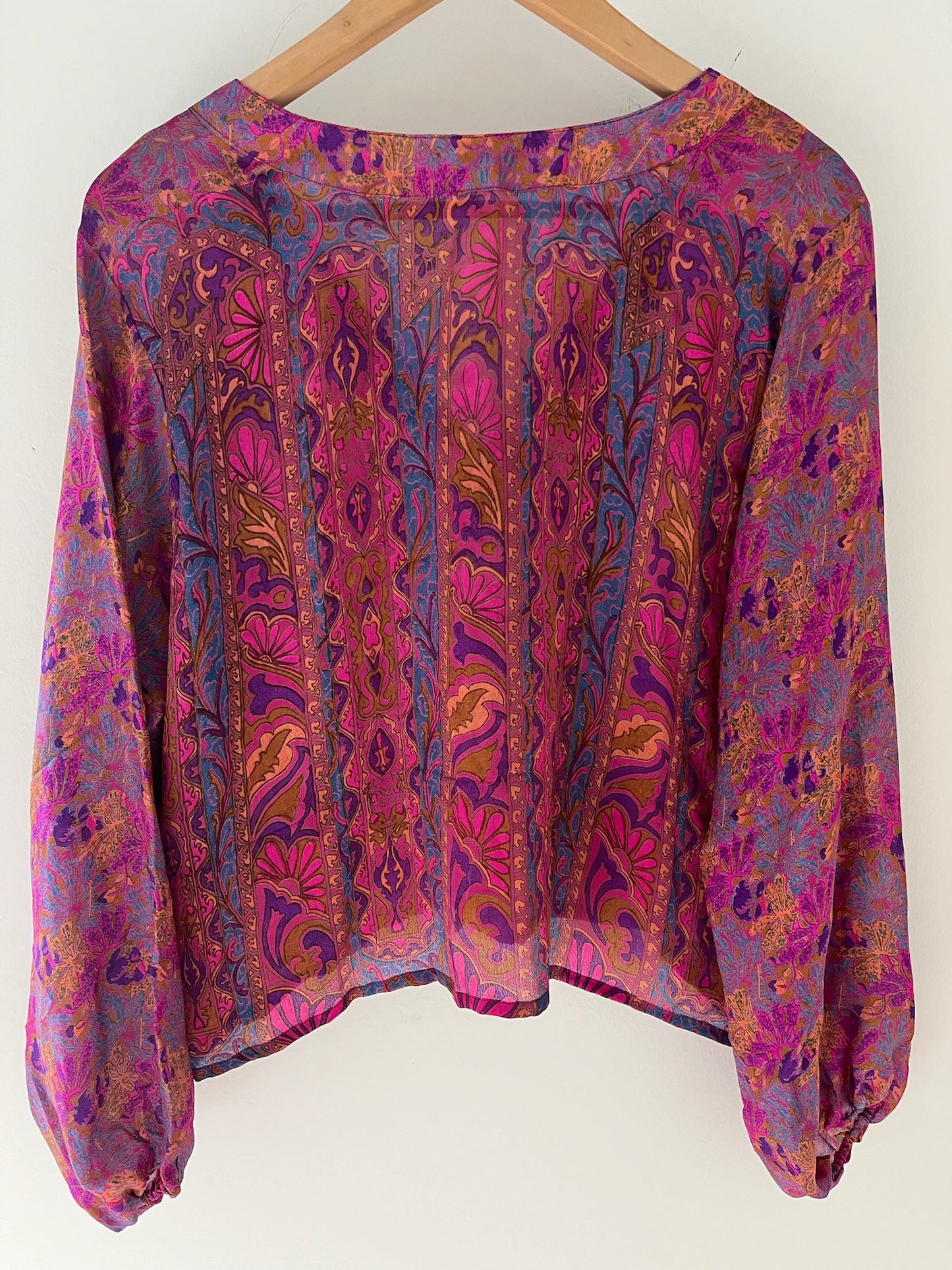 Long Sleeved 100% Silk Shirt