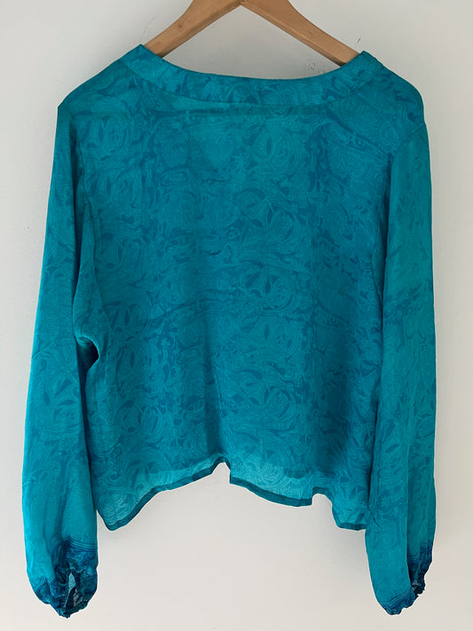 Long Sleeved 100% Silk Shirt