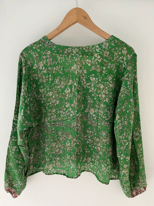 Long Sleeved 100% Silk Top