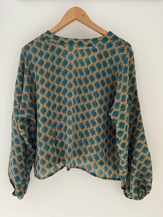 Long Sleeved 100% Silk Shirt