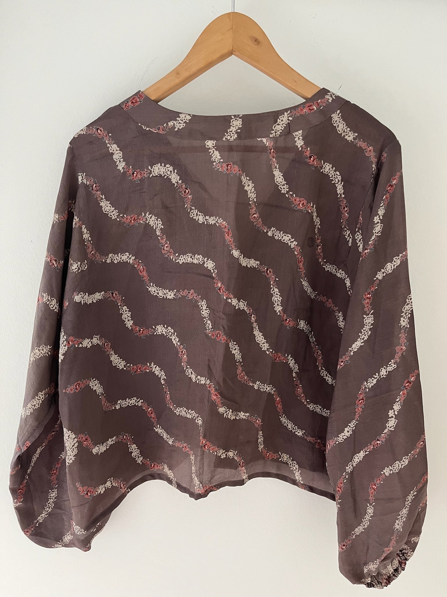 Long Sleeved 100% Silk Top