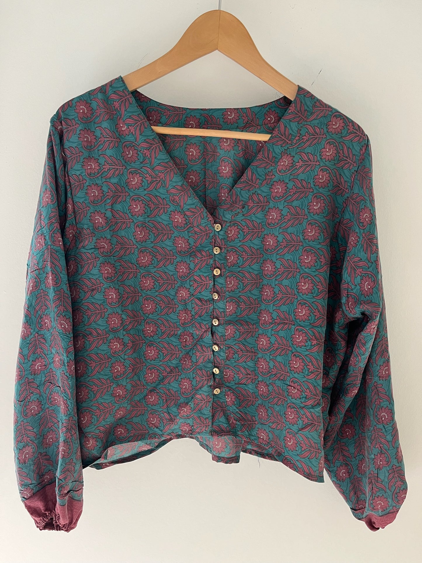 Long Sleeved 100% Silk Shirt