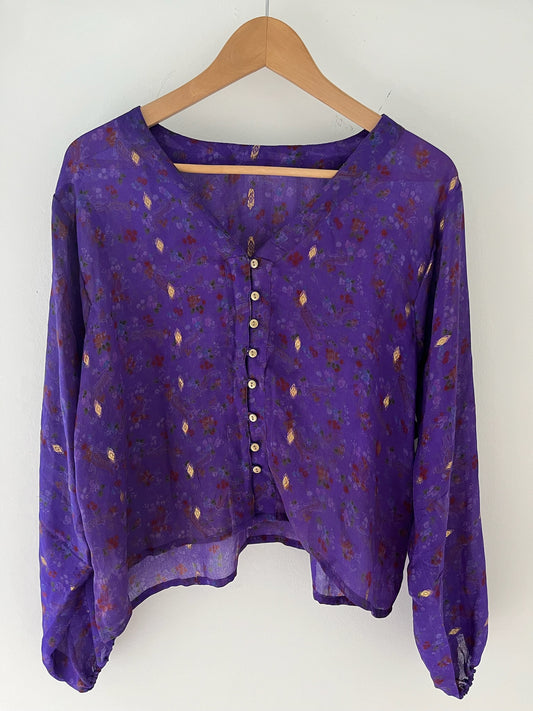 Long Sleeved 100% Silk Top