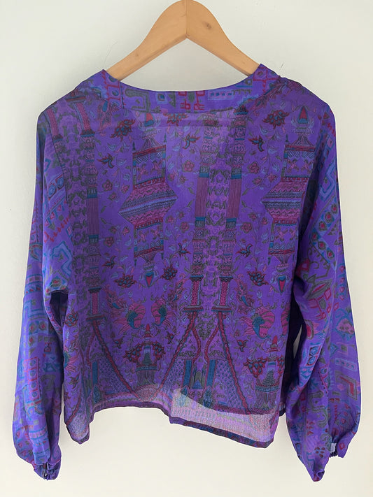 Long Sleeved 100% Silk Shirt