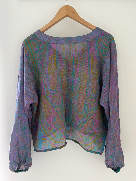 Long Sleeved 100% Silk Shirt